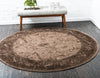 Horizon Collection Area Rug -  Apex (Brown) Round Brown  lifestyle 32