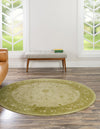 Horizon Collection Area Rug -  Apex (Light Green) Round Light Green  lifestyle 15