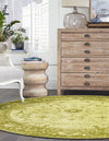 Horizon Collection Area Rug -  Apex (Light Green) Round Light Green  lifestyle 23