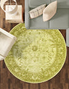 Horizon Collection Area Rug -  Apex (Light Green) Round Light Green  lifestyle 50