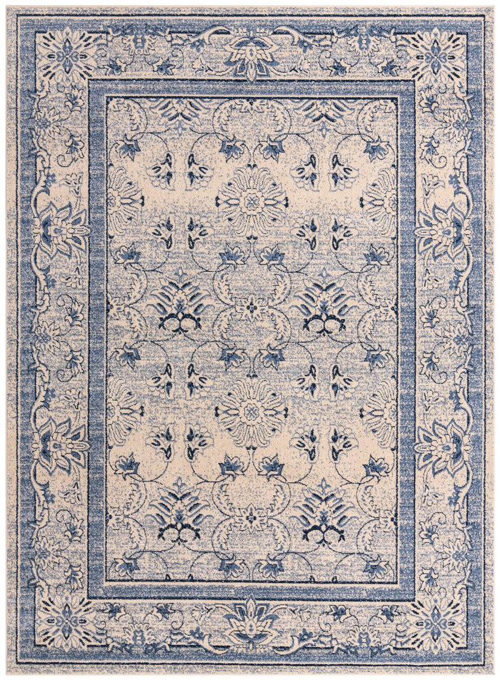 Horizon Collection Area Rug -  Meridian Rectangle Ivory Blue Main