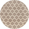 Lattice Gardens Collection Area Rug -  Bloomfield (Light Brown) Round Light Brown  lifestyle 20