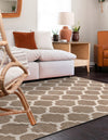 Lattice Gardens Collection Area Rug -  Bloomfield (Light Brown) Rectangular Light Brown  lifestyle 37