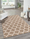 Lattice Gardens Collection Area Rug -  Bloomfield (Light Brown) Rectangle Light Brown  lifestyle 8