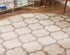 Lattice Gardens Collection Area Rug -  Bloomfield (Beige and Light Brown)