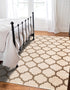 Lattice Gardens Collection Area Rug -  Bloomfield (Beige and Light Brown)