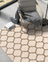 Lattice Gardens Collection Area Rug -  Bloomfield (Beige and Light Brown)