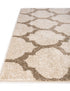 Lattice Gardens Collection Area Rug -  Bloomfield (Beige and Light Brown)