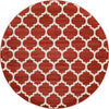 Lattice Gardens Collection Area Rug -  Bloomfield (Dark Terracotta) Round Dark Terracotta  lifestyle 16