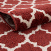 Lattice Gardens Collection Area Rug -  Bloomfield (Dark Terracotta) Round Dark Terracotta  lifestyle 36