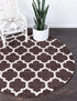 Lattice Gardens Collection Area Rug -  Bloomfield (Chocolate Brown)