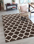 Lattice Gardens Collection Area Rug -  Bloomfield (Chocolate Brown)