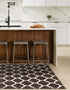 Lattice Gardens Collection Area Rug -  Bloomfield (Chocolate Brown)