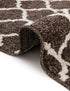 Lattice Gardens Collection Area Rug -  Bloomfield (Chocolate Brown)