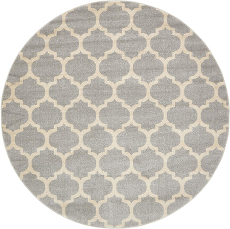 Lattice Gardens Collection Area Rug -  Bloomfield (Light Gray)