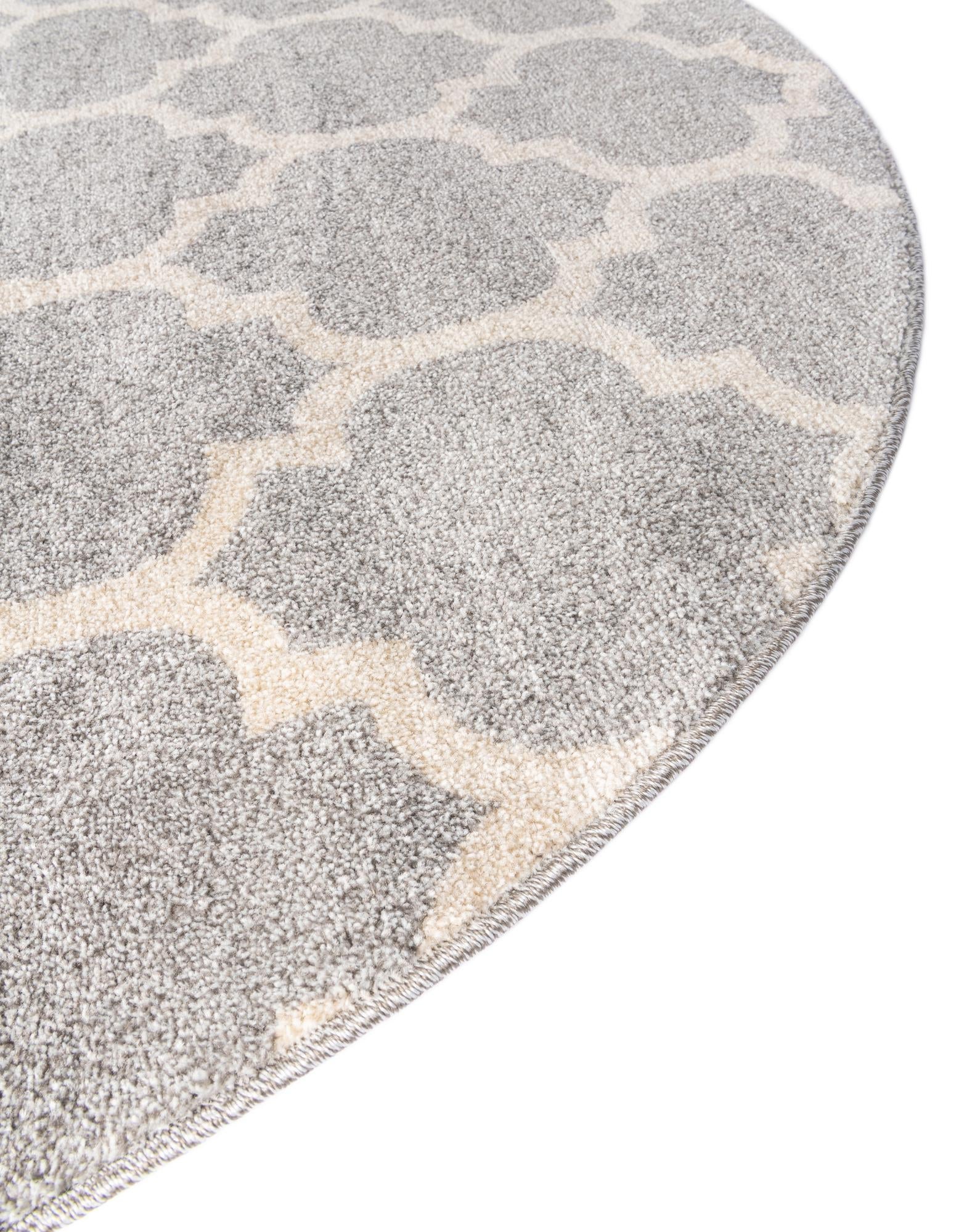 Lattice Gardens Collection Area Rug -  Bloomfield (Light Gray)