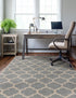 Lattice Gardens Collection Area Rug -  Bloomfield (Light Gray)