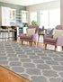 Lattice Gardens Collection Area Rug -  Bloomfield (Light Gray)