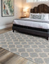 Lattice Gardens Collection Area Rug -  Bloomfield (Light Gray)