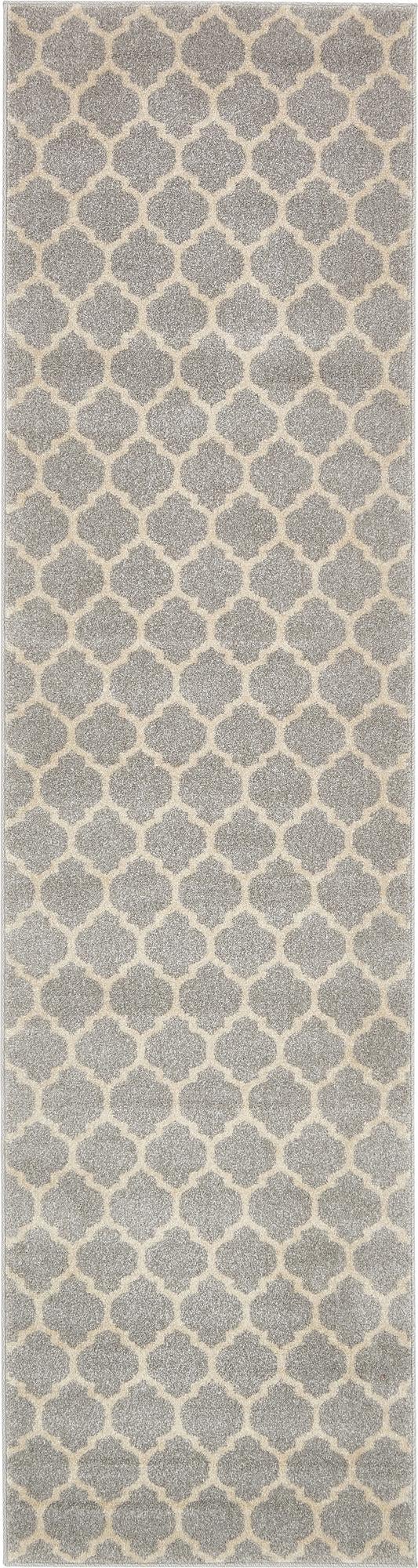 Lattice Gardens Collection Area Rug -  Bloomfield (Light Gray)