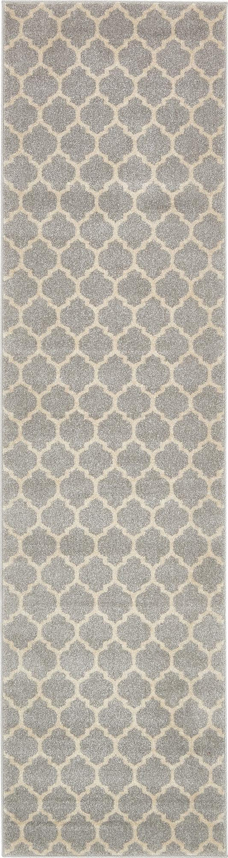 Lattice Gardens Collection Area Rug -  Bloomfield (Light Gray)