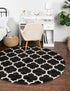 Lattice Gardens Collection Area Rug -  Bloomfield (Black)