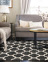 Lattice Gardens Collection Area Rug -  Bloomfield (Black)