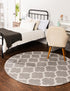 Lattice Gardens Collection Area Rug -  Bloomfield (Dark Gray)