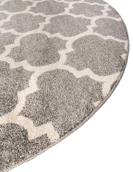 Lattice Gardens Collection Area Rug -  Bloomfield (Dark Gray)