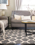 Lattice Gardens Collection Area Rug -  Bloomfield (Dark Gray)