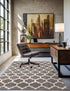 Lattice Gardens Collection Area Rug -  Bloomfield (Dark Gray)