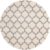 Lattice Gardens Collection Area Rug -  Bloomfield (Beige and Gray) Round Beige and Gray  lifestyle 21