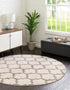 Lattice Gardens Collection Area Rug -  Bloomfield (Beige and Gray)