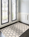 Lattice Gardens Collection Area Rug -  Bloomfield (Beige and Gray) Rectangle Beige and Gray  lifestyle 7