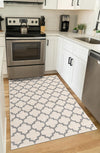 Lattice Gardens Collection Area Rug -  Bloomfield (Beige and Gray) Rectangle Beige and Gray  lifestyle 8