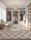 Lattice Gardens Collection Area Rug -  Bloomfield (Beige and Gray) Rectangle Beige and Gray  lifestyle 10