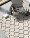 Lattice Gardens Collection Area Rug -  Bloomfield (Beige and Gray) Rectangular Beige and Gray  lifestyle 69