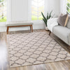 Lattice Gardens Collection Area Rug -  Bloomfield (Beige and Gray) Rectangular Beige and Gray  lifestyle 108