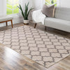 Lattice Gardens Collection Area Rug -  Bloomfield (Beige and Gray) Rectangle Beige and Gray  lifestyle 20