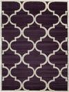 Lattice Gardens Collection Area Rug -  Rosarium Rectangle Purple Main