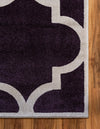 Lattice Gardens Collection Area Rug -  Rosarium Rectangle Purple  lifestyle 9