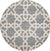 Lattice Gardens Collection Area Rug -  Greenhedge Round Gray  lifestyle 40