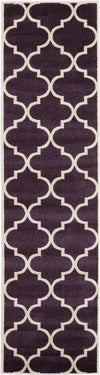 Lattice Gardens Collection Area Rug -  Rosarium Runner Purple  lifestyle 12