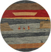 Zagros Oasis Collection Area Rug -  Lordegan Round Blue  lifestyle 3