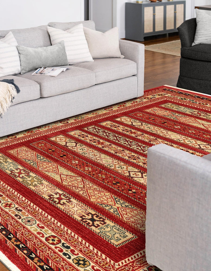 Zagros Oasis Collection Area Rug -  Khorramabad Rectangle Rust Red  lifestyle 12