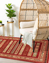 Zagros Oasis Collection Area Rug -  Khorramabad Rectangle Rust Red  lifestyle 32