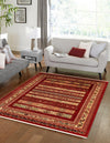 Zagros Oasis Collection Area Rug -  Khorramabad Rectangle Rust Red  lifestyle 42