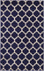 Lattice Gardens Collection Area Rug -  Bloomfield (Navy Blue) Rectangle Navy Blue Main