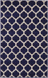 Lattice Gardens Collection Area Rug -  Bloomfield (Navy Blue)