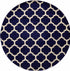 Lattice Gardens Collection Area Rug -  Bloomfield (Navy Blue)